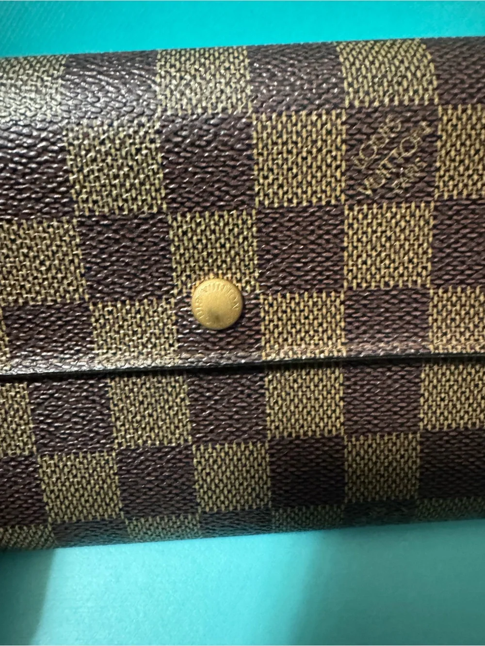Louis Vuitton Brown Checkered Continental Wallet